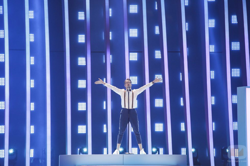 Mikolas Josef (República Checa) en la Final de Eurovisión 2018