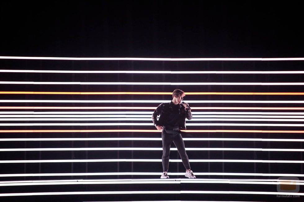 Benjamin Ingrosso (Suecia) en la Final de Eurovisión 2018