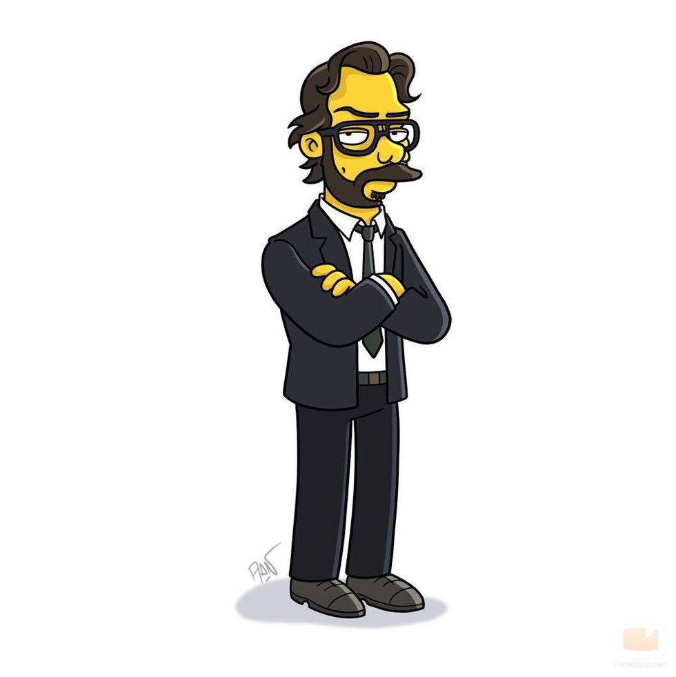 El Profesor de 'La Casa de Papel', simpsonizado
