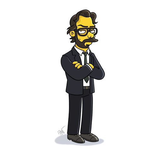 El Profesor de 'La Casa de Papel', simpsonizado