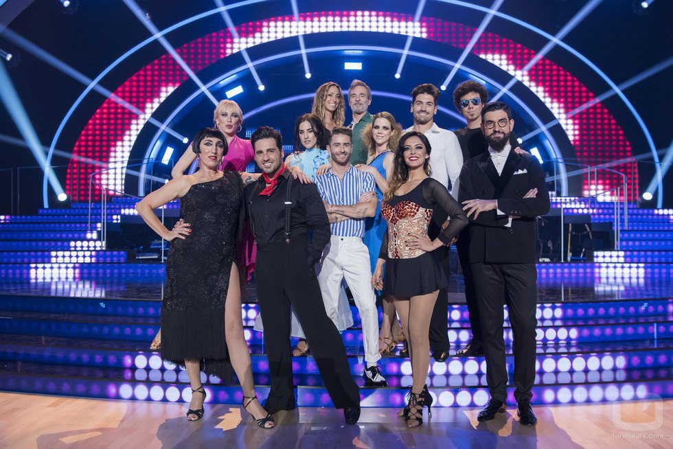 Los concursantes en el plató de 'Bailando con las estrellas'