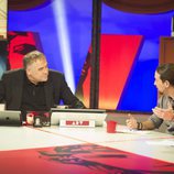 Antonio García Ferreras junto a Pablo Iglesias, en 'Al rojo vivo'