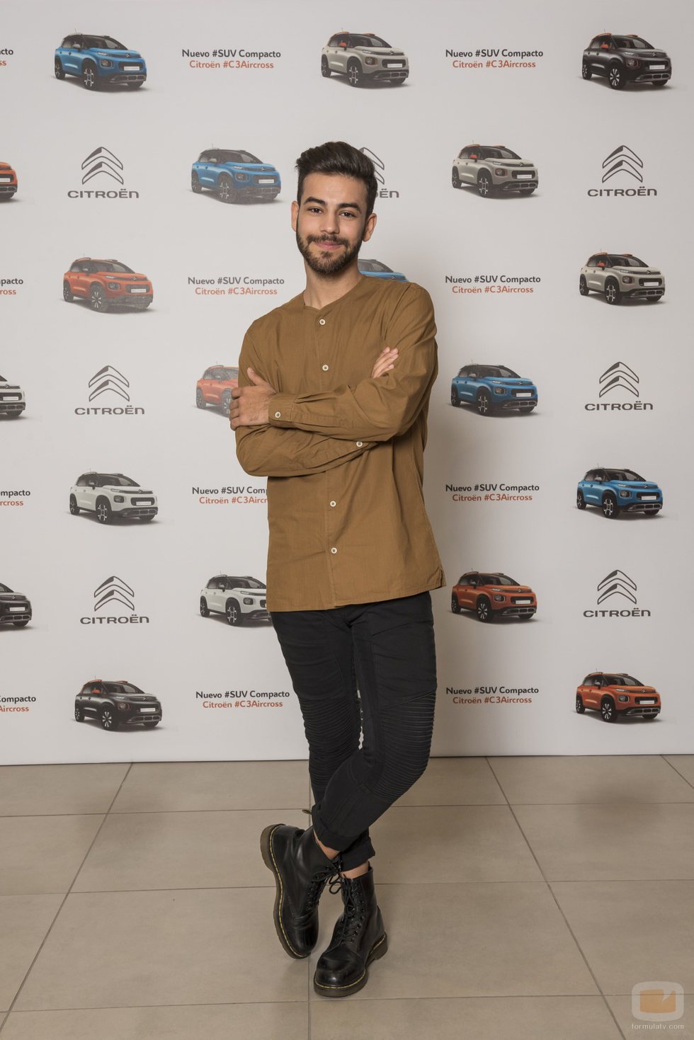 Agoney, 'OT 2017', en la presentación de Citröen