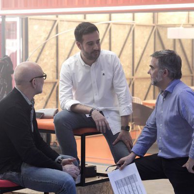 Fernando Jerez, Álvaro Díaz y Floren Abad en la Escuela de 'Fama a bailar'