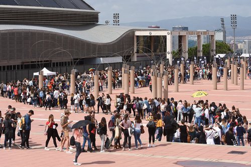 Multitudinario casting en Barcelona de 'Operación Triunfo 2018', el talent show de La 1