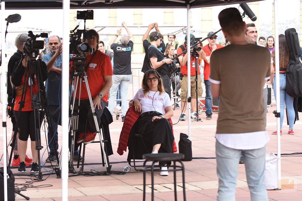Noemí Galera en el primer casting para 'OT 2018' en Barcelona
