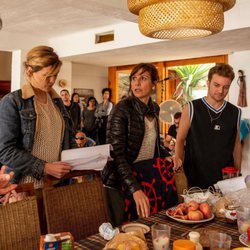Malena Alterio, Javier Gutiérrez, Marta Nieto y Vito Sanz en el rodaje de la segunda temporada de 'Vergüenza'