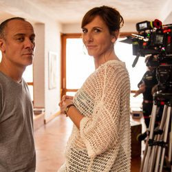 Malena Alterio y Javier Gutiérrez tras las cámaras de la grabación de ´Vergüenza'