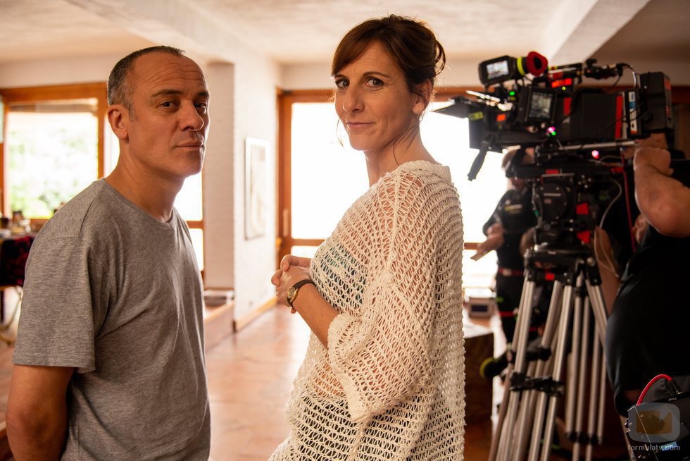 Malena Alterio y Javier Gutiérrez tras las cámaras de la grabación de ´Vergüenza'