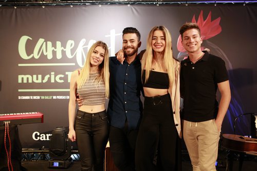 Nerea, Raoul, Agoney y Mimi posan en la presentación del Carrefest Music Talent 2018