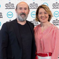 Javier Cámara y María Pujalte en la presentación de 'Vota Juan', de TNT