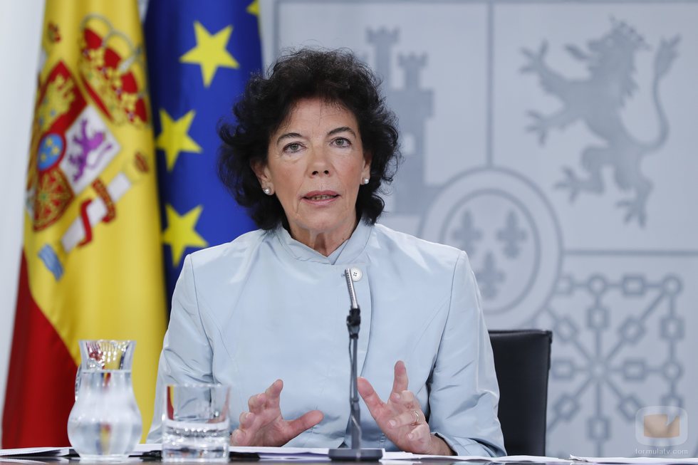 Isabel Celaá, portavoz y ministra de Educación y Formación Profesional en el Gobierno de Pedro Sánchez