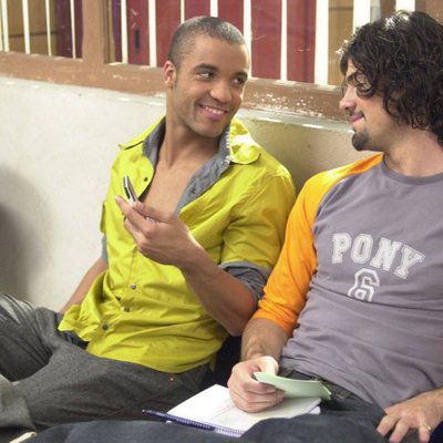 Miguel Ángel Muñoz y Edu del Prado en la grabación de 'Un paso adelante'