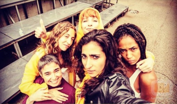 Las actrices de 'Vis a vis' durante el rodaje de la temporada 4