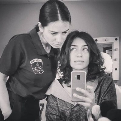 Adriana Paz y Zaïra Pérez en el rodaje de 'Vis a vis'
