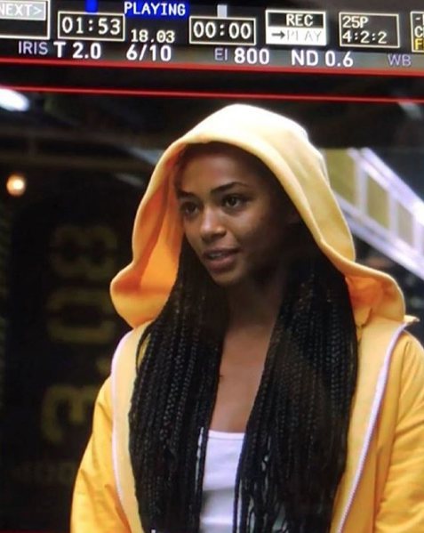 Berta Vázquez en un plano del rodaje de la serie 'Vis a vis'