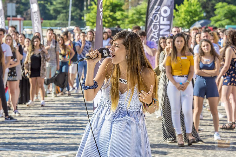 Una de las aspirantes a entrar en 'OT 2018', en el casting de Madrid