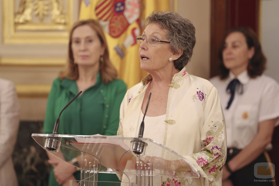 Rosa María Mateo prometiendo su cargo de administradora de RTVE