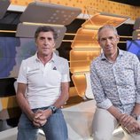 Pedro Delgado y Carlos de Andrés conductores de La Vuelta a España