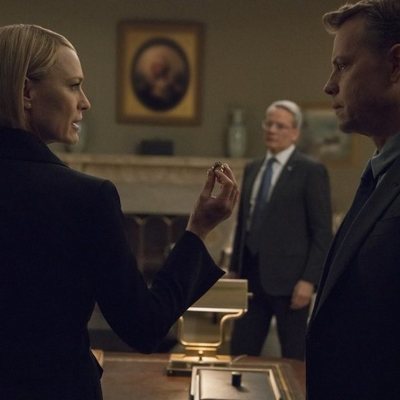 Robin Wright se muestra enfadada con Greg Kinnear en la sexta temporada de 'House of Cards'