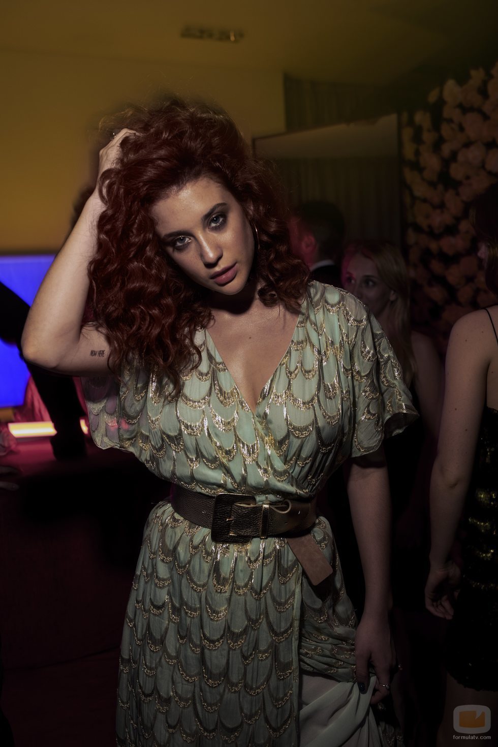 María Pedraza con un vestido de fiesta en 'Élite'