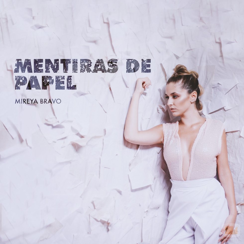 Portada de "Mentiras de papel", segundo single de Mireya Bravo