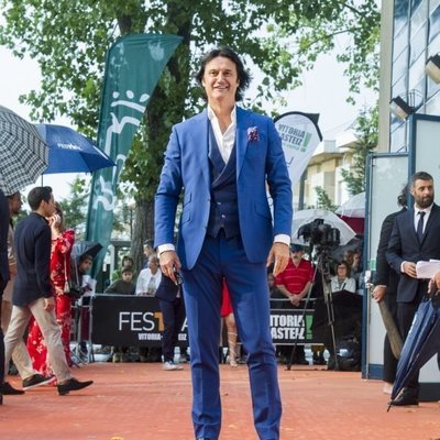 Javier Castillo "Poty", en la alfombra naranja del FesTVal 2018