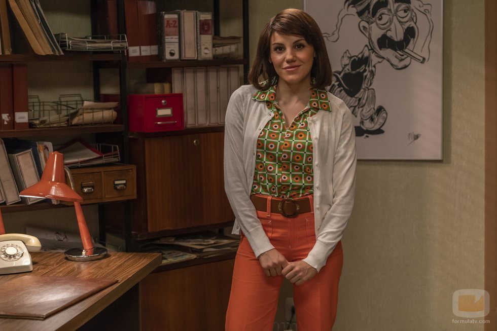 Nieves, la secretaria de la revista satírica de 'Amar es para siempre'