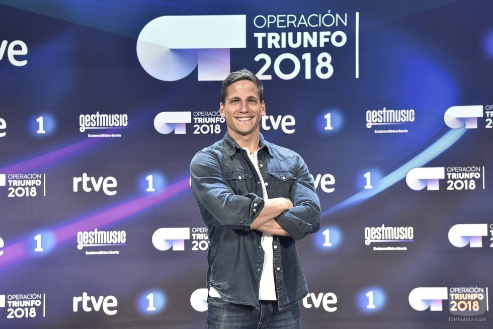 Gotzon Mantuliz, profesor de 'OT 2018', posa en la rueda de prensa