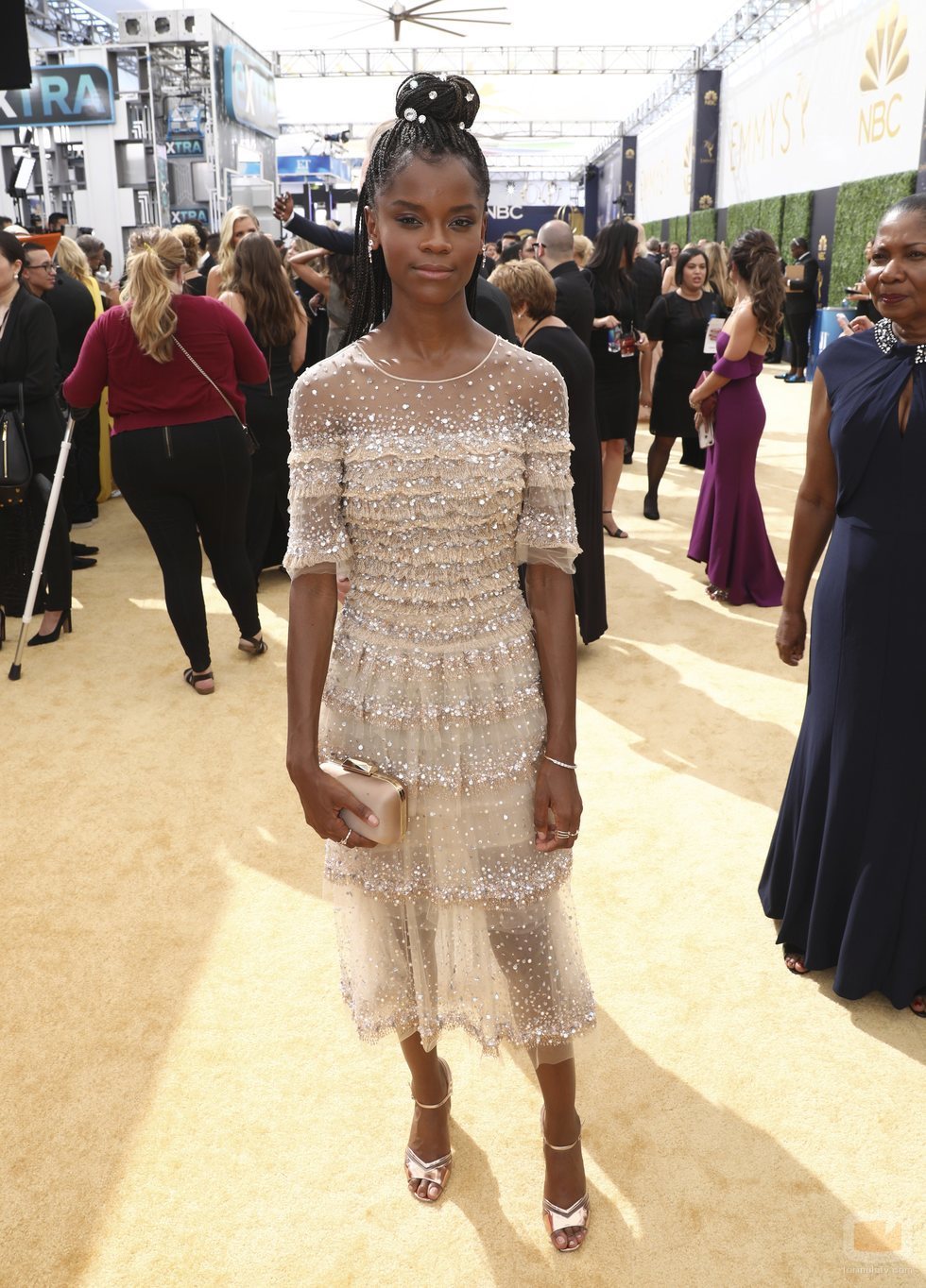 Letitia Wright en la alfombra roja de los Emmy 2018