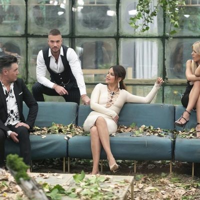 Ángel Garó, Tony Spina, Mónica Hoyos y Oriana Marzoli dentro de la casa de 'GH VIP 6'