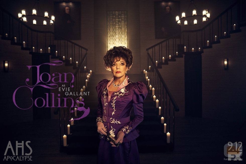 Joan Collins es Evie Gallant en 'American Horror Story: Apocalypse'