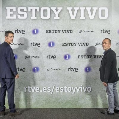Alejo Sauras y Javier Gutiérrez en la presentación de 'Estoy vivo'