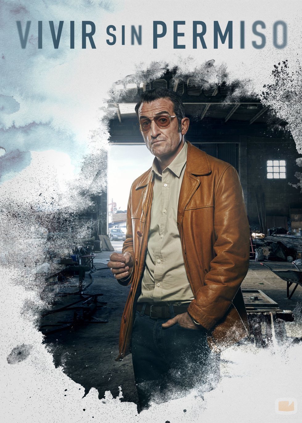 Póster oficial de Luis Zahera en 'Vivir sin permiso'