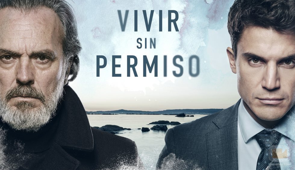 Póster oficial de Álex González y José Coronado en 'Vivir sin permiso'