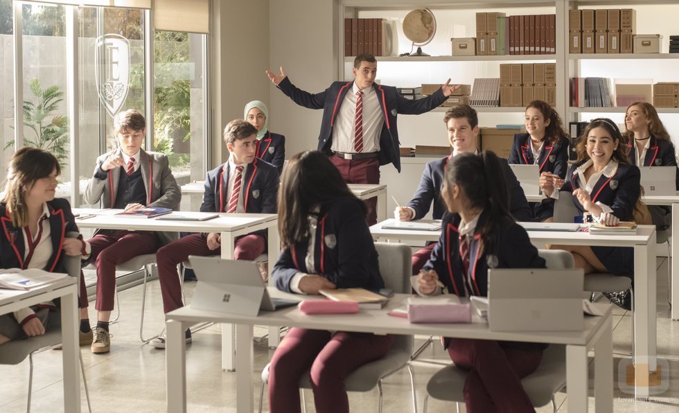 Todos los alumnos de clase en la primera temporada de 'Élite'