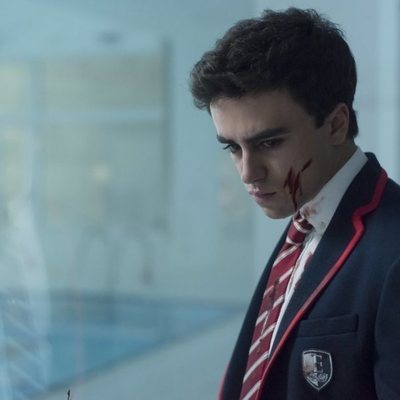 Samuel con la cara ensangrentada en la primera temporada de 'Élite'