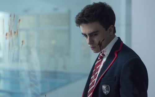 Samuel con la cara ensangrentada en la primera temporada de 'Élite'