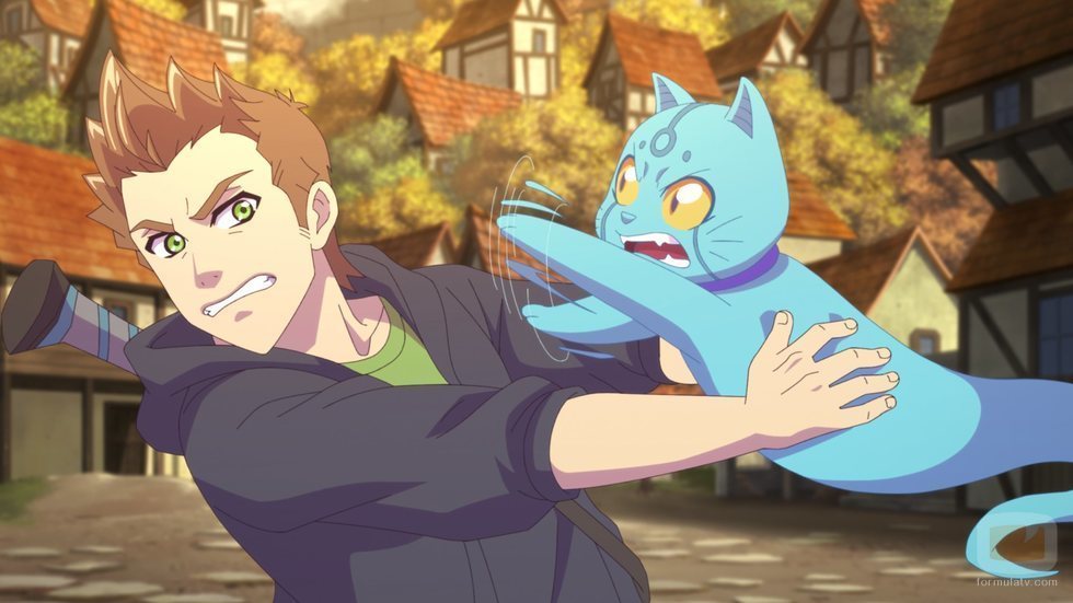 Rubius y el fantasma Slimmer, personajes de la serie 'Virtual Hero'