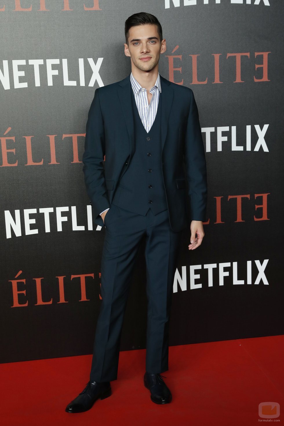 Álvaro Rico en la premiere de 'Élite'