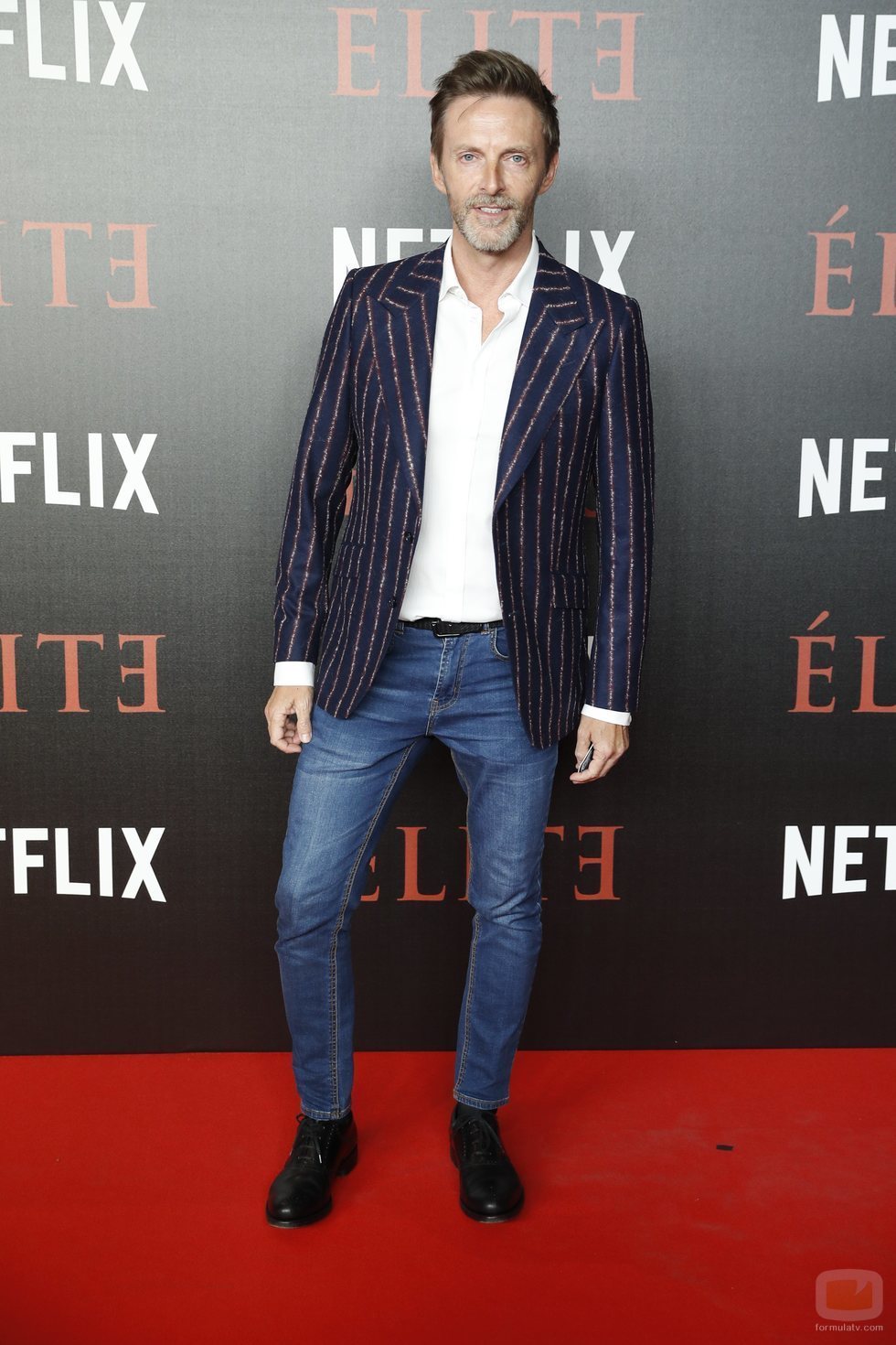 Ramón Esquinas en el estreno de 'Élite'