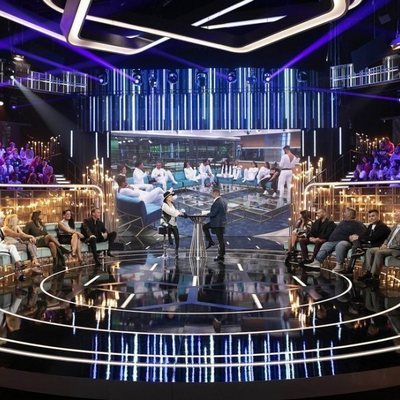 Jorge Javier Vázquez y Aramís Fuster en el plató de 'GH VIP 6'