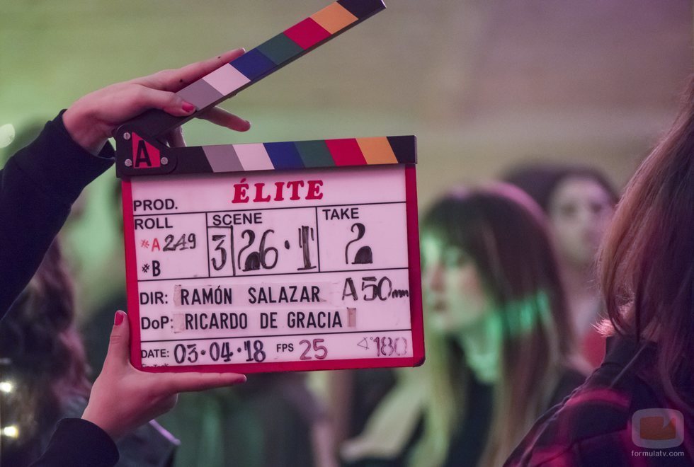 Claqueta en el rodaje de la primera temporada de 'Élite'