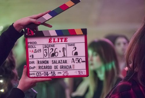 Claqueta en el rodaje de la primera temporada de 'Élite'