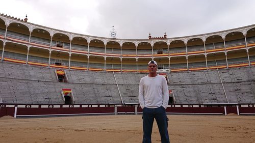 Frank Cuesta en una plaza de toros