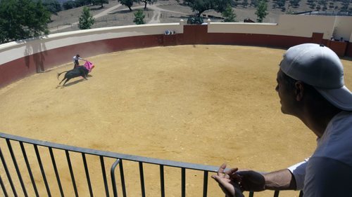 Un entrenamiento taurino con la presencia de Frank Cuesta