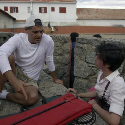 Frank Cuesta junto a un aspirante a torero