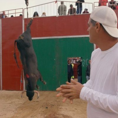 Un toro es recogido muerto delante de Frank Cuesta