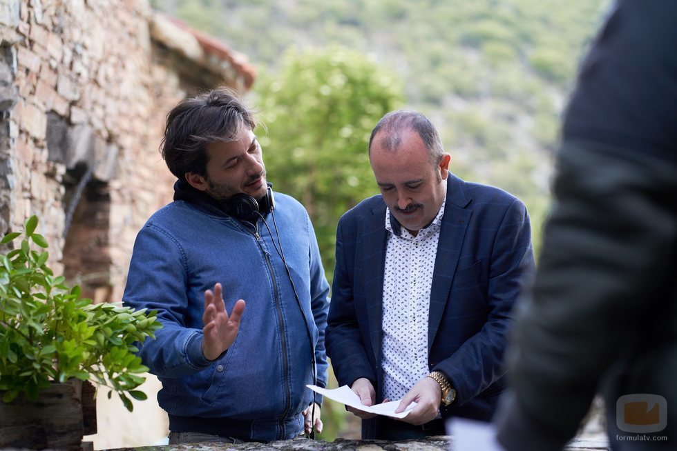 Carlos Areces, uno de los protagonistas de 'El pueblo', ensaya con Alberto Caballero