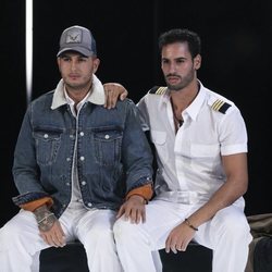 Omar Montes y Asraf Beno en la sala de expulsión en la Gala 5 de 'GH VIP 6'